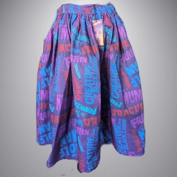 Vintage Monster Movie Title Skirt - Picture 2 of 4